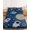 Blue, Navy, Silver, Midnight, variant on Twin Sze Fitted Sheet Set - Solar System Universe 2 Piece Bedding Sets 16" Deep Pocket Fitted Sheet with 1 Pillowcase, Galaxy Outer Space Navy Blue Brushed Microfiber Hotel Luxury Bed Sheets
