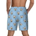 thumbnail image 4 of Uemuo Cute French Bulldog Pattern Mens Swim Trunks Quick Dry Board Shorts with Mesh Lining, Stretch Beach Shorts Quick Dry No-Chafing Board Shorts-Large, 4 of 9