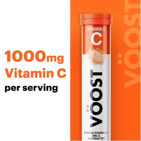VOOST VITAMIN C EFFERVESCENT VITAMIN DRINK TABLET, BLOOD ORANGE, 20 CT