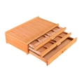 thumbnail image 4 of Organizador de suministros de arte, organizador de pinceles, caja de soporte de pintura de crayón de madera portátil multiusos, caja de almacenamiento, 4 of 8