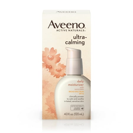 Aveeno Ultra-Calming Daily Moisturizer For Sensitive Skin With Broad Spectrum Spf 15, 4 Fl. Oz. - Walmart.com