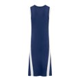 thumbnail image 4 of Uscallm Women's Plus Size V Neck Sleeveless Maxi Dress High Low Bodycon Solid Elegant Long Holiday Dresses for Evening Party, Blue 4XL, 4 of 6