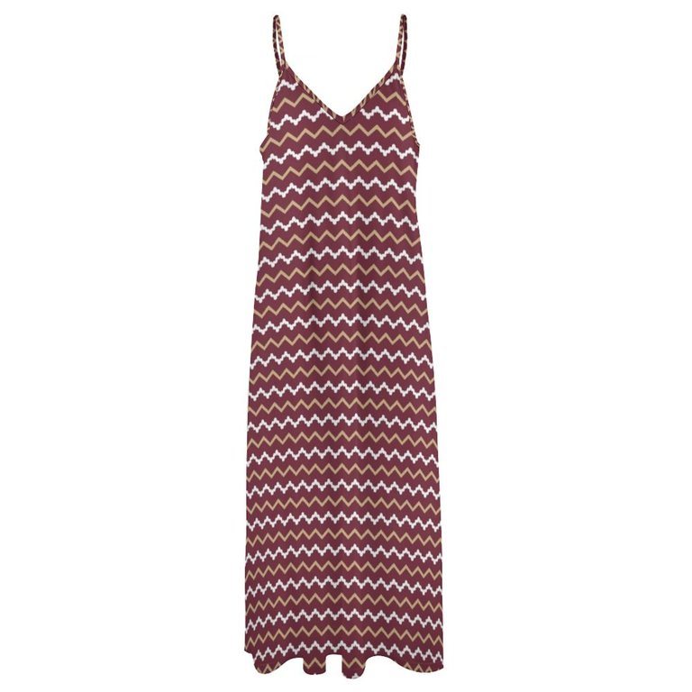 knee length dresses for ladies Chevron Print Maxi Dress – Fifth Creation main image 1