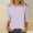 A_Purple Tunic Dressy T-Shirts, variant on Women's Tunic Dressy T-Shirts 2024 Trendy Classic Solid Shirts Crew Neck Tops Bundle Slim Fit Flowy Casual Blouse Workout Summer Basic Raglan Sleeve 3/4 Sleeve Basic Tees Fashion Purple 4