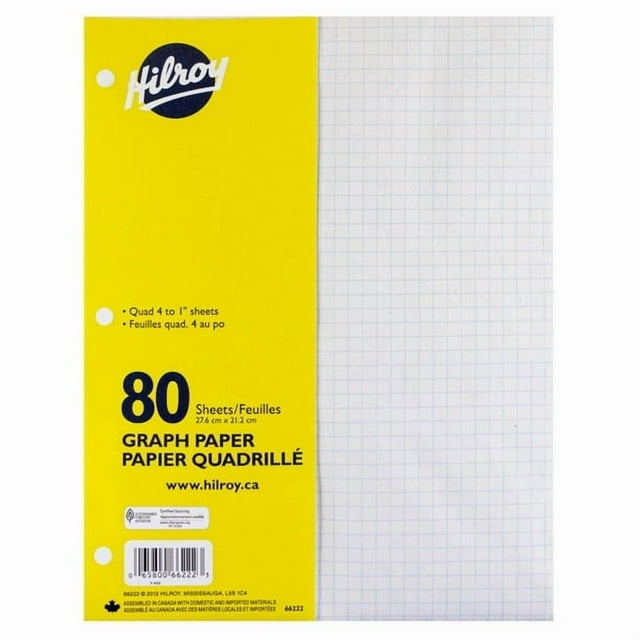 Hilroy® Papier de Recharge Graphique, 80 Feuilles, Papier de Recharge