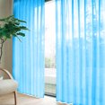 thumbnail image 3 of Cortina Color Sólido Puerta Ventana Gasa Duradera para Dormitorio Lago Azul Azul, 3 of 6