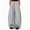 Grey, variant on Women's Pants Wide Leg Elastic High Waist Casual Joggers with Pockets 2025 Stretch Comfy Trendy Solid Loose Fit Trousers