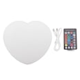 thumbnail image 1 of LED Heart Shaped Night Light IP68 Waterproof RGBW 16 Colors 4 Modes LED Decorative Light for Indoor Outdoor, 1 of 5