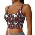 thumbnail image 2 of Naloa Red Mushrooms Sports Bras for Women, High Support Bra with Removable Pads, Comfortable - Medium, 2 of 9