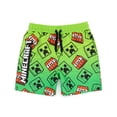 thumbnail image 1 of Minecraft Shorts de Bain Verts pour Garçons, 1 of 6