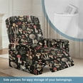 thumbnail image 3 of FOR U DESIGNS Mushroom Flower Print Recliner Chair Covers, Anti-Dust Slip Covers for Sofas Couches Washable Recliner Armchair Protector Home Decor Accessories, 3 of 8