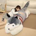 thumbnail image 1 of 26-27 Giant Soft Kawaii Husky Dog Plush Toys Cute Stuffed Animals Long Sleep Pillow Doll For Kids Girlfriend Birthday Gift Home Decor, 1 of 5
