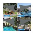 thumbnail image 4 of Vela De Sombra Impermeable Jardín Al Aire Libre Fiesta En El Patio Toldo De Protección Solar 4 * 4 * 4 M Toldo Triangular 98% Bloqueo UV con Cuerda Gratis 1 Pieza-Gris, 4 of 4