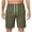 Army Green, variant on Havenre Men's 100% Cotton Shorts Lightweight Casual Solid Color Drawstring Elastic Waist Workout Lounge Shorts Straight Leg Beach Jersey Sweat Shorts Army Green L