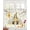 beige, variant on Yellow Gnomes Sheer Curtains 84 Inch Length 2 Panels Set for Living Room/Bedroom, Spring Floral Bees Daisy Branches Wooden Kitchen Curtains Grommet Semi-Sheer Curtains Window Treatments 42"x84"x2