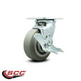thumbnail image 2 of 5 Inch Thermoplastic Rubber Swivel Caster with Ball Bearing and Brake SCC, 2 of 2