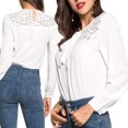 thumbnail image 3 of Moda mujer señoras gasa casual camisa de manga larga blusa tops SG Sunnimix Camisa de gasa, 3 of 8