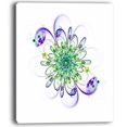 thumbnail image 2 of Fleurs Fractales Vert Violet Fascinant - Impression sur Toile Florale, 2 of 3