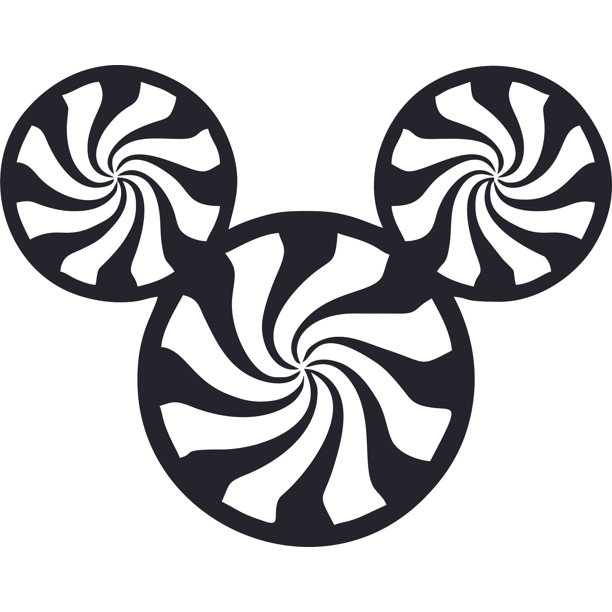 mickey mouse head swirl cartoon character wall art vinyl sticker design