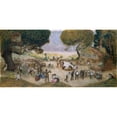 thumbnail image 2 of Jean Veber 14x9 Black Ornate Wood Framed Double Matted Museum Art Print Titled: Country Feast (1906), 2 of 5