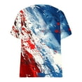 thumbnail image 5 of SELONE Plus Size Patriotic Clothing Independence Day Summer Tops Summer Shirts Round Neck Short Sleeve Tops Regular Blouse Womens American Flag Apparel Plus Size Patriotic Clothing Black S, 5 of 5