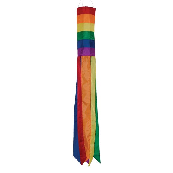 In the Breeze 4927 — Rainbow Column - 50 Inch Windsock - Colorful Hanging Decoration