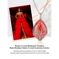thumbnail image 6 of Bestyle Women Pear-Shaped Necklace Pendant Healing Tree of Life Jewelry Synthetic Cherry Quartz Gemstone Necklace Energy Gifts for Her - July, 6 of 8