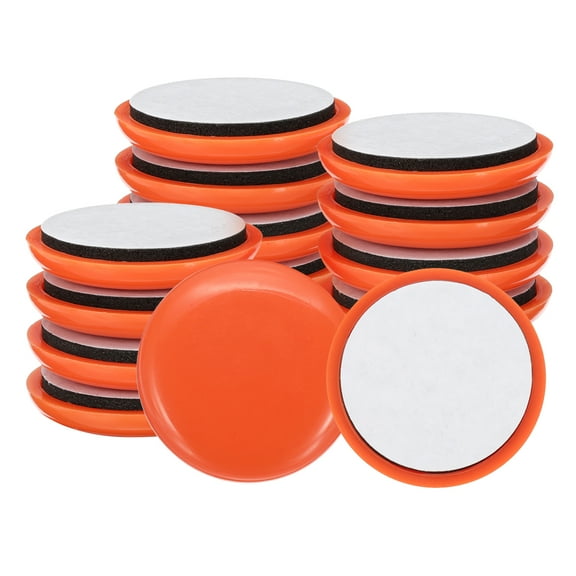 38mm Furniture Sliders, 16pcs Furniture Movers Sliders Round Gliders Self-adhesive for Carpet Heavy Furniture Floor Protectors Surface Table Desk Sofa, Orange