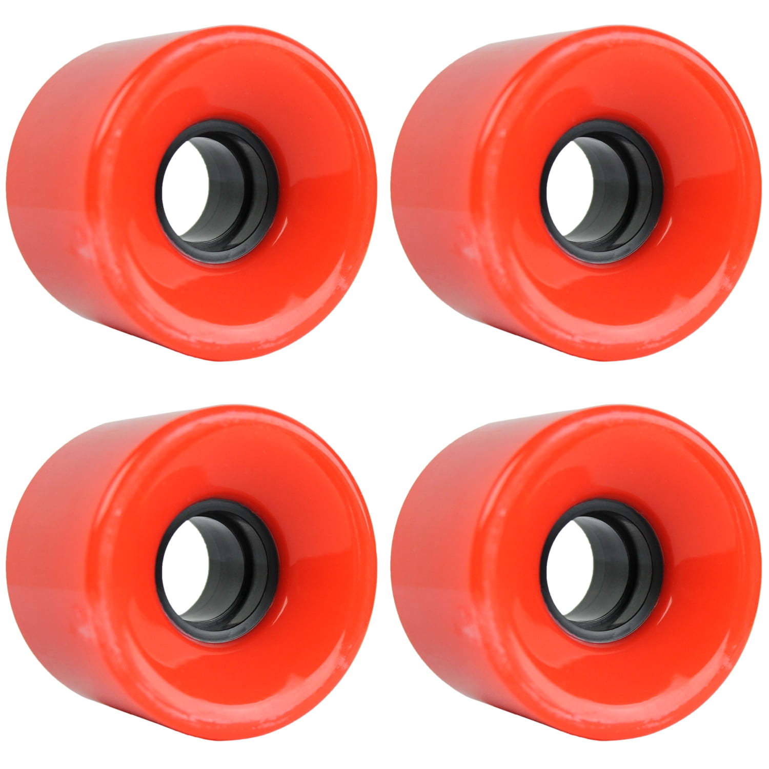 SKATEBOARD CRUISER WHEELS SET 59mm x 43mm 83A 1788C Red