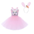 thumbnail image 4 of TrendOFT Easter Dresses For Girls Tutu Cute Bunnty Dresses Costume Rabbit Headband Party Gown Celebration Performance Outfits Pink 7-8 Years, 4 of 9