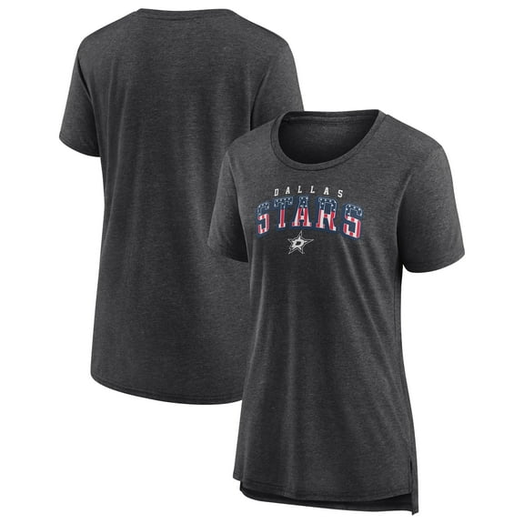 Women's Gray Dallas Stars Proud Tri-Blend T-Shirt