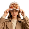 thumbnail image 4 of Thanksgiving Baseball Cap, Vintage Washed Cloth Hat With Highland Cow Pumpkin Sunflower Embroidery, Adjustable Breathable Sun Hat for Outdoor Daily Wear, Fall Holiday Gifts for Women for Her, 4 of 5