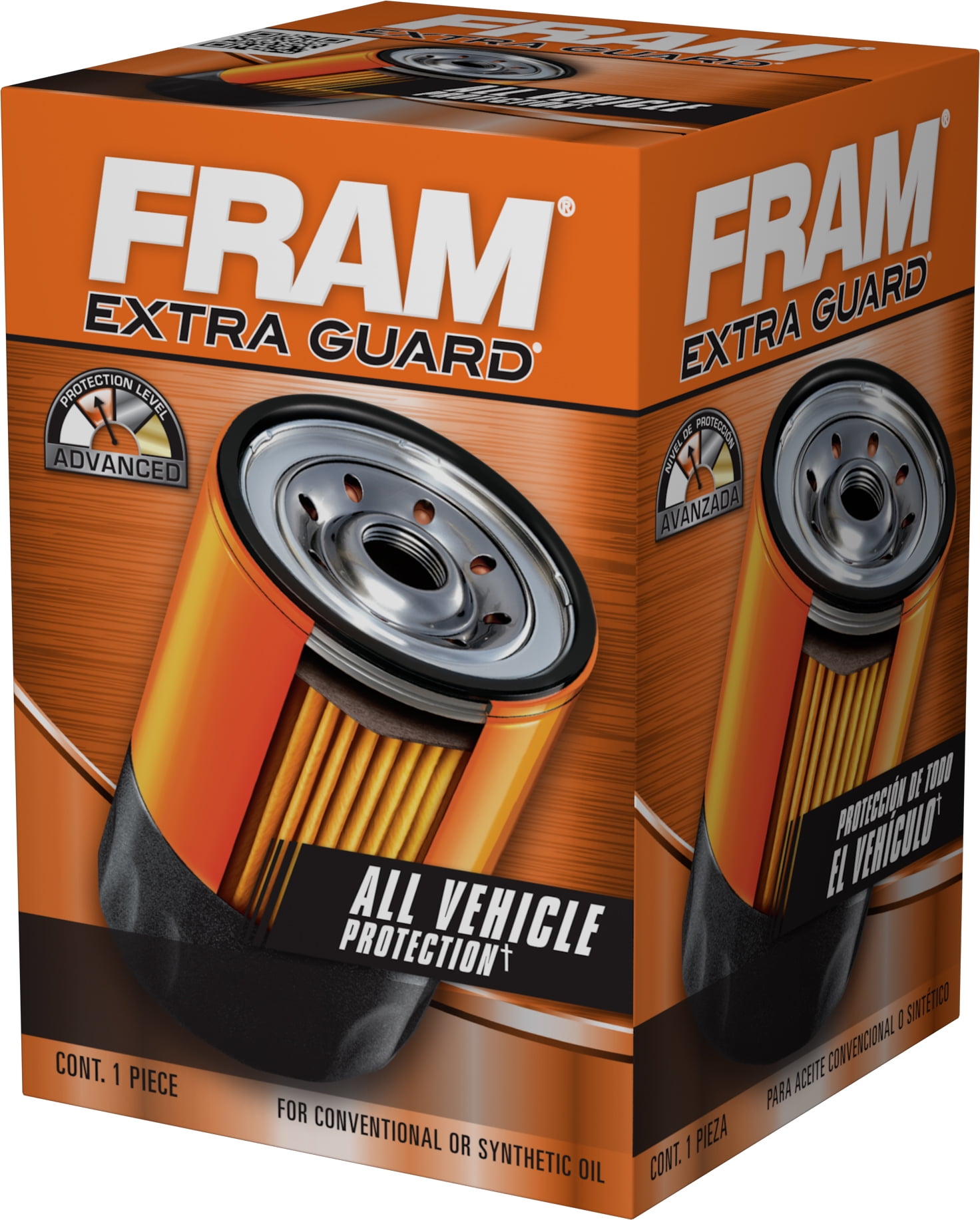 FRAM Extra Guard Oil Filter, PH12060, 10K Mile Protection Filter for