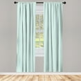 thumbnail image 4 of Ambesonne Mint Window Curtains, Wavy Pastel Stripes Uneven, Each 28" W x 84" L, Almond Green, 4 of 4