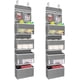 thumbnail image 1 of Paquete de 2 organizadores para colgar sobre la puerta con 5 estantes, almacenamiento de montaje en pared compatible con el dormitorio, 1 of 4