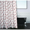 thumbnail image 3 of Simply Daisy 70" W x 73" L Christmas Trees Pattern Polyester Shower Curtain, Pink Icing [1 Ct], 3 of 5