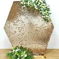 thumbnail image 4 of Efavormart 8ftx7ft Gold Big Payette Sparkle Sequin Hexagon Wedding Arch Cover, Shiny Shimmer Backdrop Stand Cover - 2-Sided Custom Fit, 4 of 11