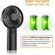 thumbnail image 3 of Ventilador de mano portátil, ventilador personal recargable con batería de 4000 mAh, 6-15 horas de tiempo de trabajo para actividades al aire libre, regalo de verano para hombres y mujeres, 3 of 5