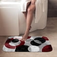 thumbnail image 4 of 1pc Abstract Circles Composition Absorbent Non-Slip Bathroom Thickened Flannel Rug Decor,Soft,Quick Drying,Suitable For Indoor/outdoor Use,Bathrooms,Bedrooms,Kitchens,Terrace,Laundry Rooms,16"x24", 4 of 9