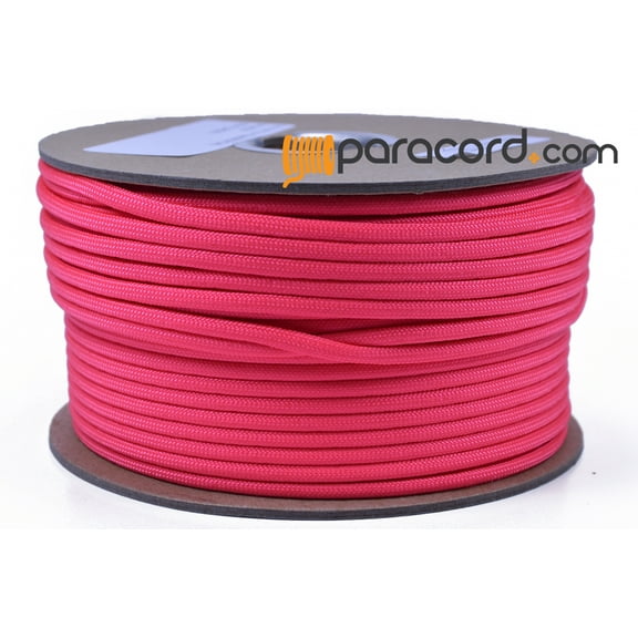 Bored Paracord Brand 550 Type III Paracord - Think Pink - 250 Feet Spool