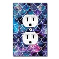 thumbnail image 1 of WIRESTER 1-Gang Duplex Wall Plate/Switch Plate Cover, Mosaic Mermaid Scale, 1 of 5