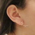 thumbnail image 3 of 14K Yellow Gold J Hoop Fashion Earrings for Women - Assorted Sizes Available, 3 of 4