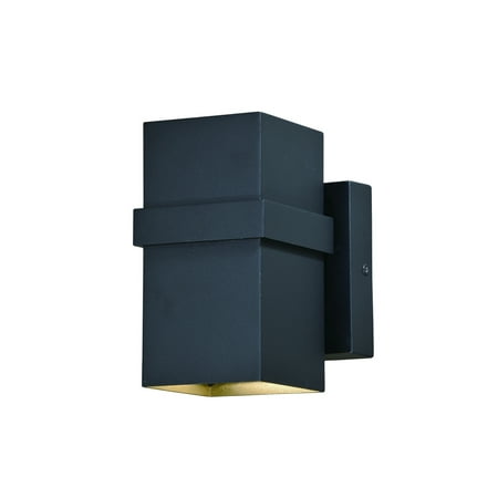 

Vaxcel Lavage Aluminum 2 Light LED Black Rectangle Outdoor Wall Lantern