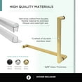 thumbnail image 5 of Fine Fixtures Frameless Shower Enclosure Hinged Glass Shower Door - Tempered Glass 36" W x 36 D x 74" H Satin Brass Finish, 5 of 13
