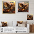 thumbnail image 4 of Designart "Golden Flight Of Yellow Parrots At Sunset" Parrot Floater Framed Wall Decor, 4 of 5