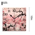 thumbnail image 2 of 10 Inch Wall Clock Battery Operated Silent Clock Decorative for Office, Kitchen, Outdoor, Living RoomBeautiful Rose Flower Chinese Drawing, 2 of 4