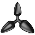 thumbnail image 4 of Adult Sex Toy Bundle of Triad 3 Way Butt Plug, Smooth and Icon Brands Wild Rose Rechargeable Silicone Suction + Vibrator - Red, 4 of 5