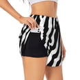 thumbnail image 3 of Lsque Zebra Printed Women's Running Shorts with Liner Pockets,Elastic Quick Dry Workout Athletic Gym Yoga Shorts,Womens High Waist Shorts-XX-Large, 3 of 9