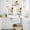 white, variant on Light Blue Sunshine Sunflower Kitchen Curtains Sets for Windows 36 Inch Length, Pastoral Bees Farmhouse Floral Rod Pocket Window Treatments Tier Curtains and Valances Set for Bedroom/Bathroom