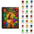 thumbnail image 1 of 2025 Inspirational Pocket Hug Advent Calendar Featuring Stained Glass Art Daily Countdown Tradition For Family, 1 of 5